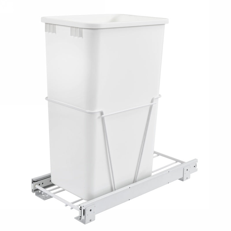 Rev-A-Shelf Single 50 Qt Trash Pullout with Full Extension Slides - RV-12PB-50 S