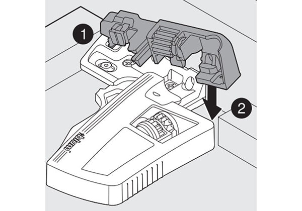 Blum MOVENTO Inset Drawer Add-on Depth Adjustment Without TIP-ON BLUMOTION - 298.7600