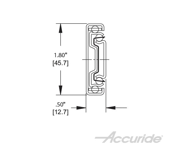 Accuride 3832 Series Side Mount Drawer Slide - 8" - Black - CB3832-C8